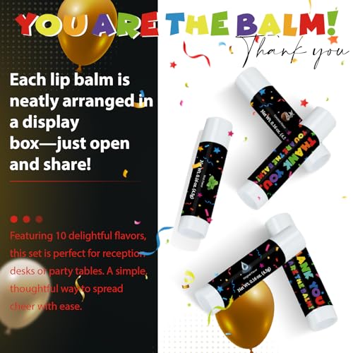 Image of 50 Pack Employee Appreciation Gifts Moisturizing Lip Balms Bulk for Staff Teacher Team Employees Small Thank You Gift You're The Balm Winter New Year Appreciation Party Favors for Coworkers Volunteer