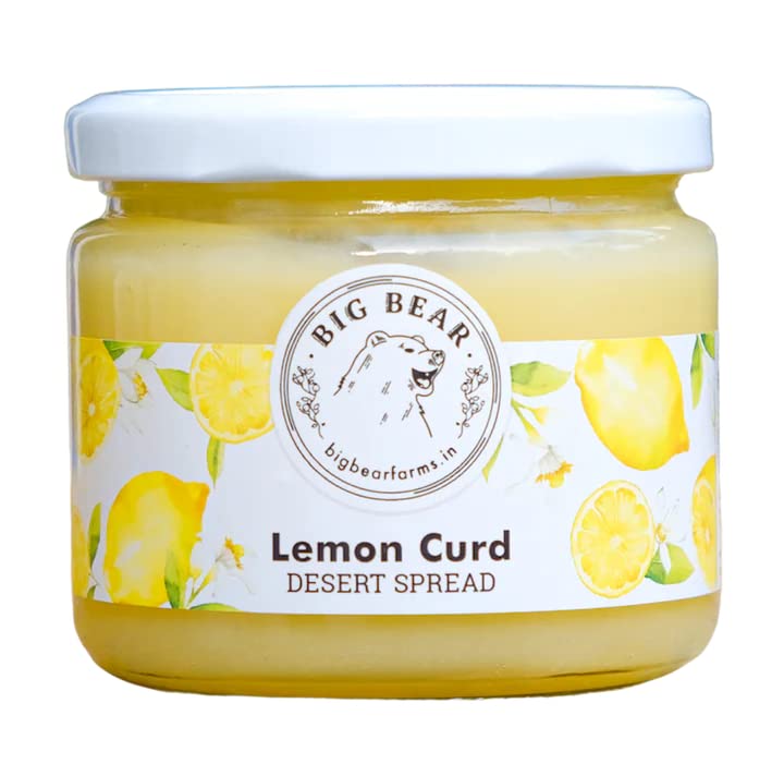 Image of Big Bear Farms Combo of Lemon Curd Dessert Spread & Salted Caramel, 100% Natural, No Artificial preservatives, Homemade in Himachal, Combo Pack
