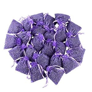 French Lavender Sachets for Drawers and Closets Fresh Scents, Set of 24, Home Fragrance Sachet for Closets and Drawers, Purple, LV-S-C-24-1