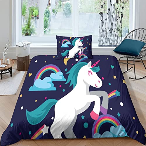 Parure de lit licorne 3D haute qualité en microfibre douce