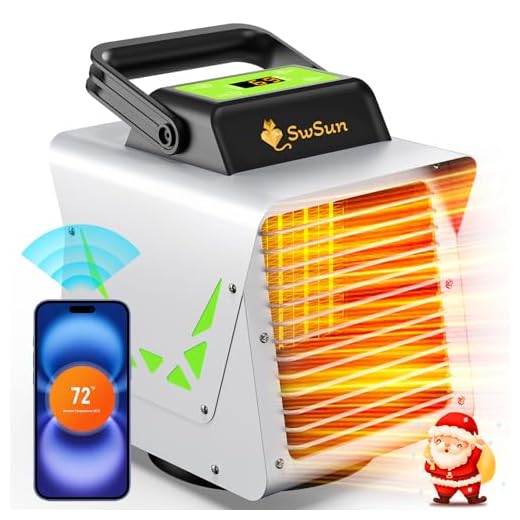 1500W Greenhouse Heater with Thermostat WIFI APP, Heater for Outdoor Greenhouse Green House with APP Remote Control Portable Smart Electric Heat for Green Plants
