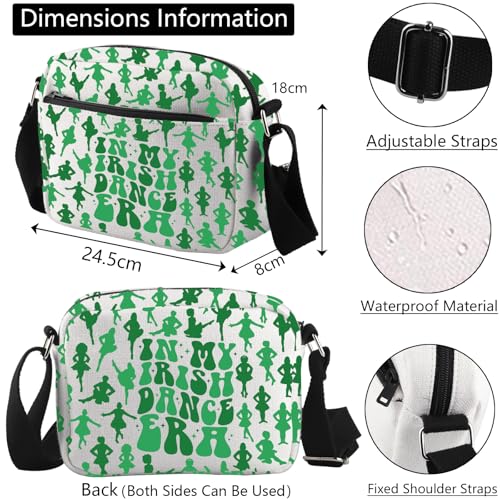 WCGXKO Irish Dancer Gift Irish Dance Lover Teacher Coach Gift Irish Dance Team Inspired Crossbody Purses Bag Messenger Bag2