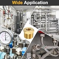 QUARKZMAN 3/4 BSPT Männlich x 1/4 NPT Weiblich Messing Reduzierstück Reduzierung Rohrfitting Sechskantmuffe Gewinde Rohrverschraubung Gewindefitting für Wasser Gas Öl Pipelinesysteme – Ansicht 6