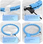 JKSHMYT Hula Cercles pondérés pour les adultes Perte de poids, Infinity Fitness Hoop Plus Taille 47 De pouce, 24 Liens amovibles, Hoop d'exercice adapté aux femmes et aux débutants
