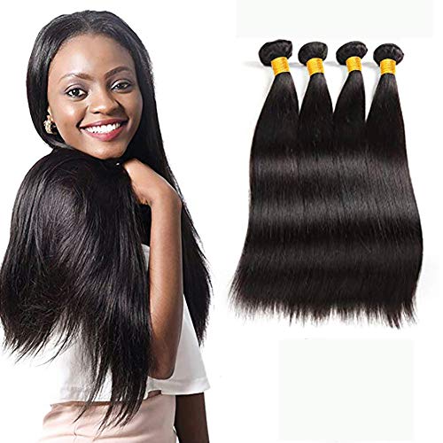 Ladiary tissage bresilienne lisse vierge tissage cheveux humain 10A Top Qualität cheveux naturel bresilienne 400g 18 20 22 24 pouce