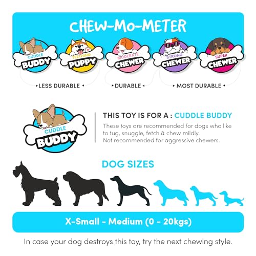 Image of BarkButler x FOFOS Birthday Hat Plush Dog Toy - Multicoloured, Squeaky Toys with Rope, Soft Toys for Dogs,for Small Dogs and Medium Dog Breeds (0-20kgs)