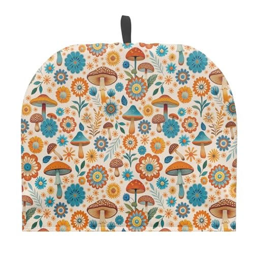 Image of Thanksgiving Large Tea Cozy for Teapot Mushroom Print Thick Tea Pot Cover Home Kitchen Decoration Insulated Teapot Cozy Dust Kitchen Accessories