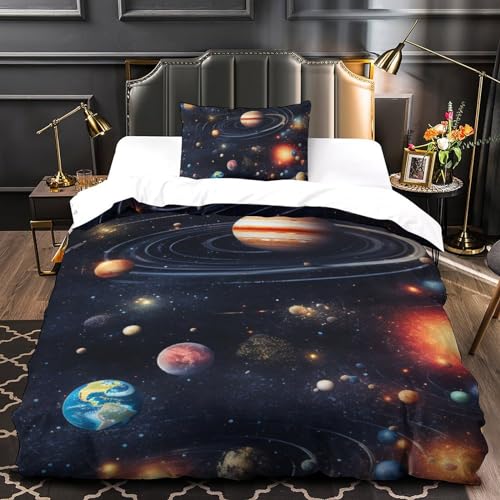 Parure de lit galaxie 3D de qualité supérieure en microfibre