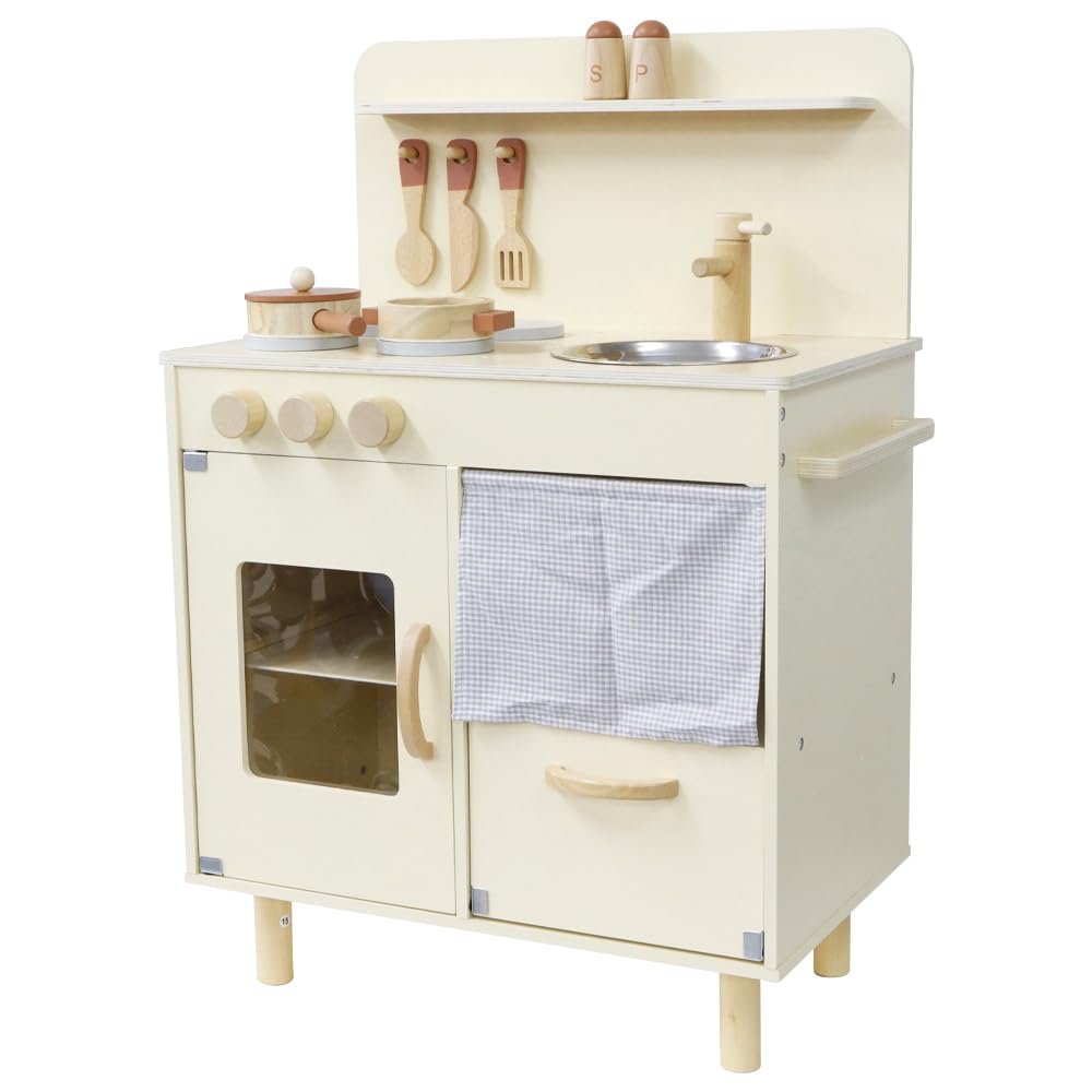 Amazon | おままごとキッチン 木製 おままごと キッチンセット ごっこ