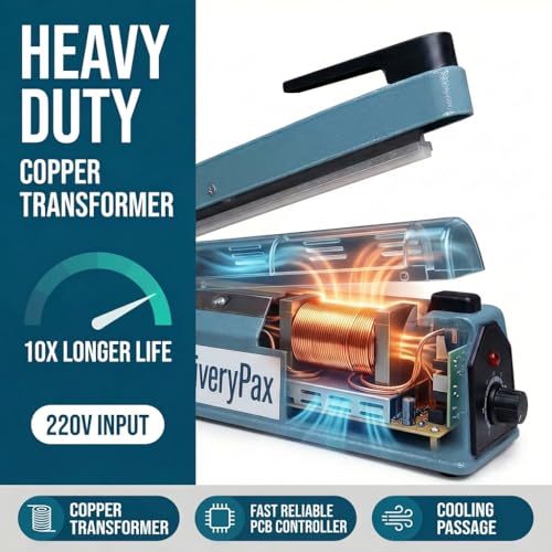 Image of Delivery Pax Sealing machine 12 inch Heavy Duty Heat Sealer| Sealing machine for food packets| Packet sealer machine | Packaging machine| Packing Machine| Paking Machine (300mm)