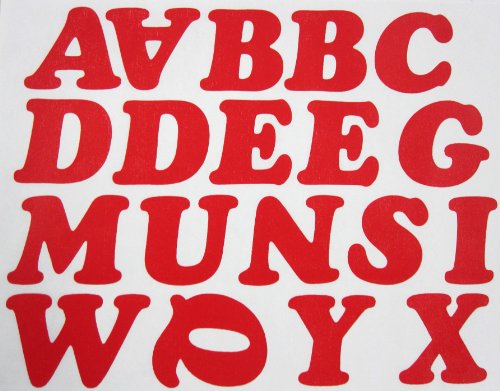 DIY 2-Inch Iron-On Letters in Red