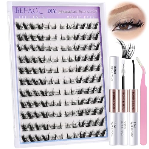 Natural Lash Clusters Wispy Cluster Extensões de cílios individuais pontiagudos 8-17 mm LC Curl Mang