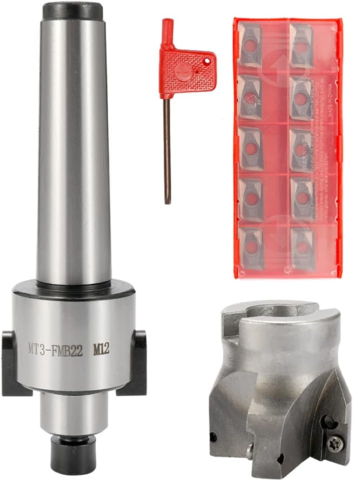 Metal Precision CNC Machine Tools MT3-FMB22 Holder Face Mill Arbor 10 Pieces Carbide Inset Turning Tool