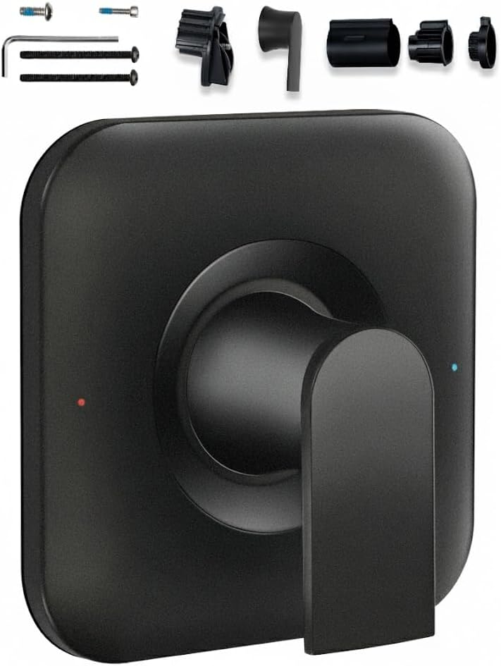 2026 Upgraded T2471BL Genta Matte Black Moen Shower Handle Replacement for T2471BL Moen Trim Kit, Durable Solid Metal Lever Handle, Fits 2510 2520 2570 2590 Valves, No Corrosion(Valve Not Included)