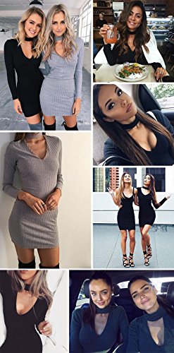 Minetom Donne Scollo a V Maglione Knit da Donna