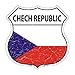 SMART BLONDE Chech Republic Flag Highway Shield Metal Sign HS-230