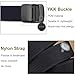 WYuZe Mens Nylon Web Belt No Metal Nickel-Free Military Tactical Hiking Belt (Black+Gray, waist-below 42
