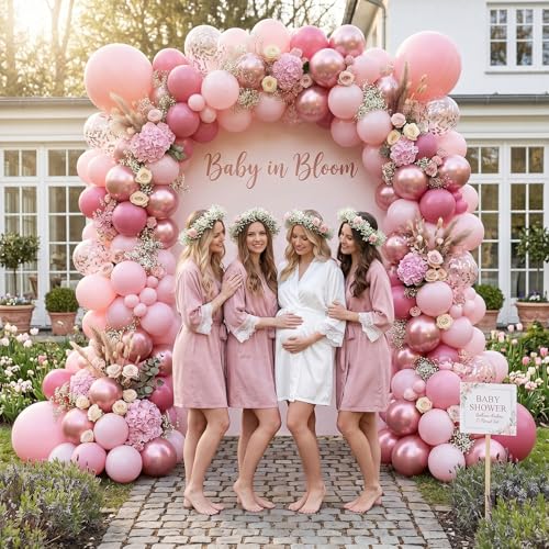 Dusty Rose Balloon Set, 60 Packs 12 Inch Retro Pink Metallic Chrome Rose Gold Pearl Macaron Light Pink Balloons for Girls Birthday Decorations, Bridal Shower, Wedding, Bachelorette Party by Togvu - Image 3