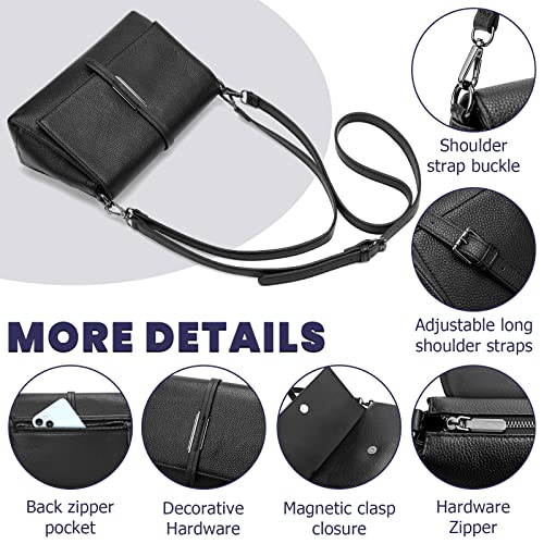Shestory Women Genuine Leather Shoulder Bags Crossbody Purses For Lady Handbag (Black) #TOP1