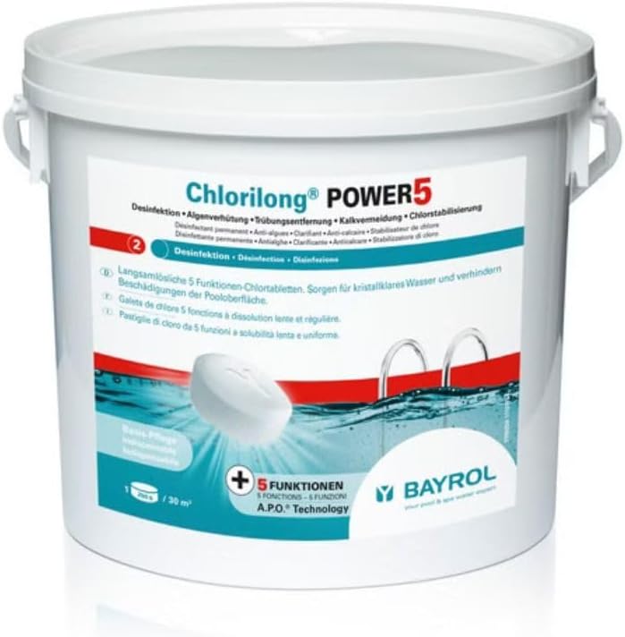 Bayrol Chlorilong Power 5 Multifunctional Tablet 250 g Chlorine Disinfectant 5 kg