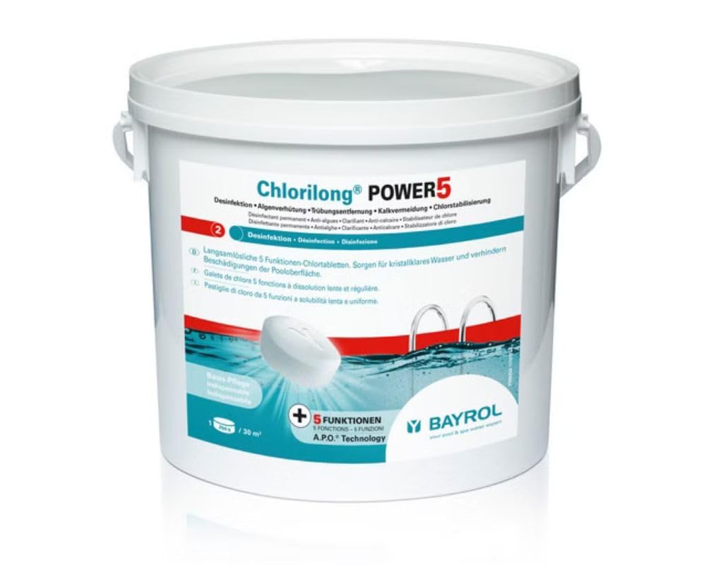 Bayrol Chlorilong Power 5 Multifunctional Tablet 250 g Chlorine Disinfectant 5 kg