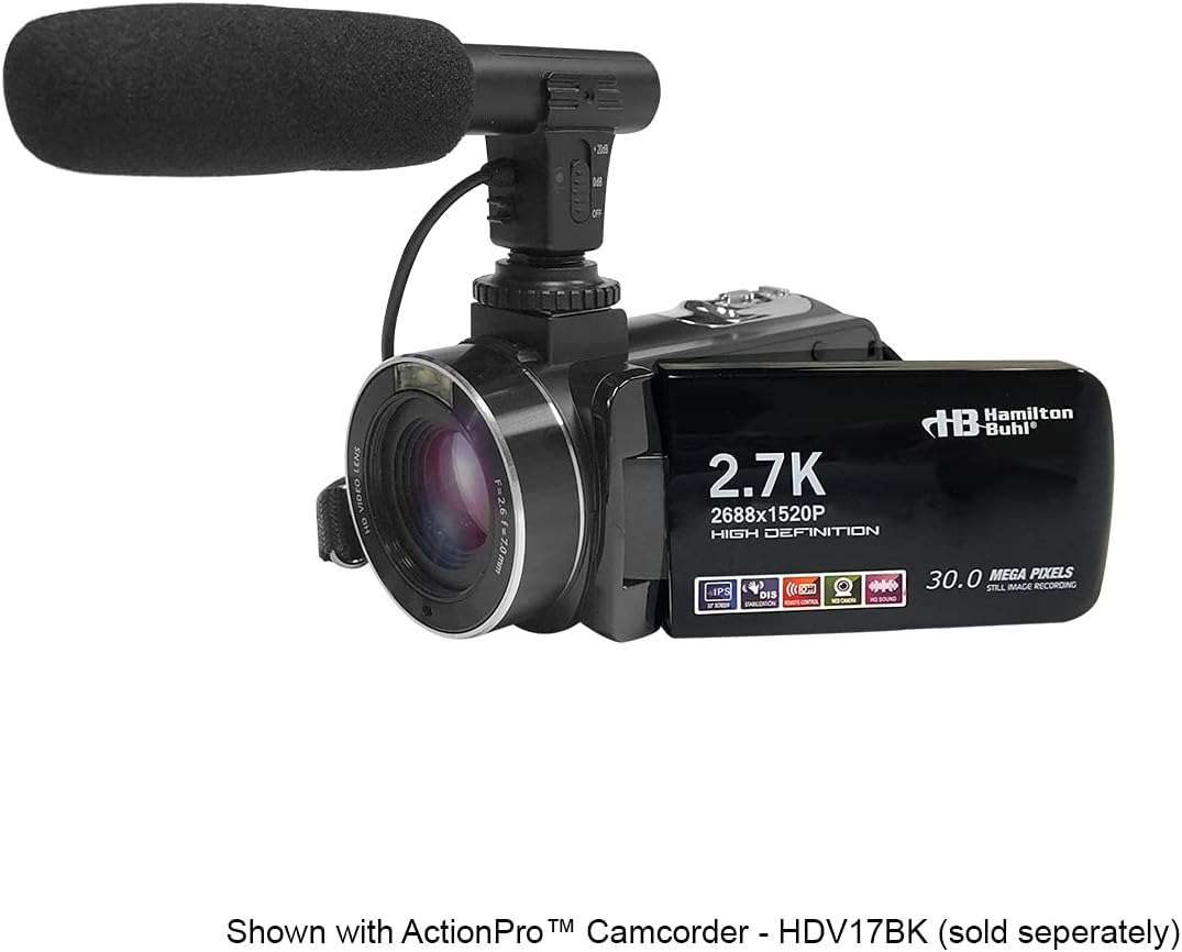 HamiltonBuhl HDV17-MIC External Microphone for Camcorders & SLR Cameras