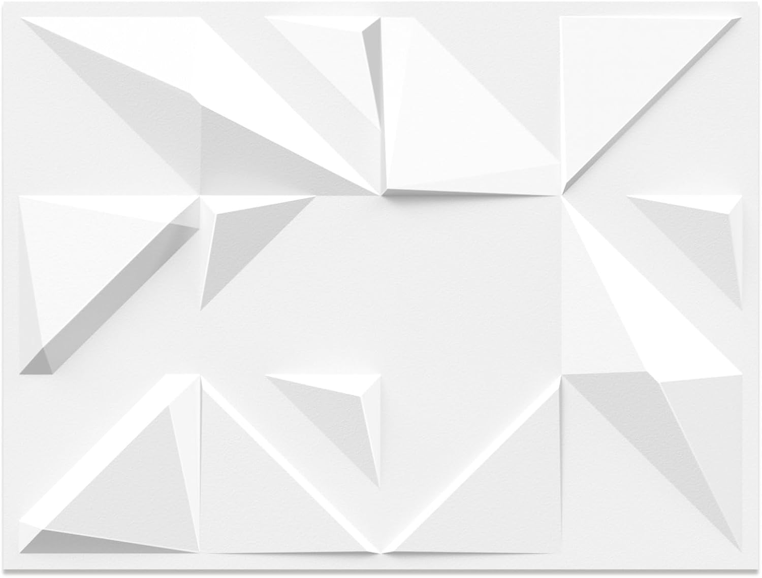 24PC 3D Wall Panels, 15.7"x11.8" Modern Geometric Wall Panel Interior Accent Wall Tiles for Living Room Hotel Office, Coving 31 Sq.Ft 24PC(31 sq.ft) White