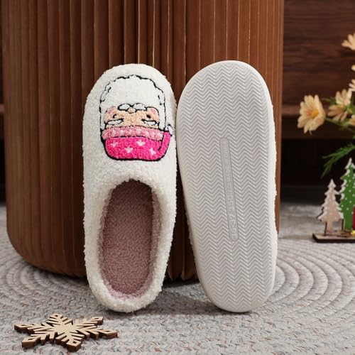 Image of Slippers for Women Men Fuzzy Memory Foam Slipper Fluffy Winter Soft Warm Slip On House Shoes
