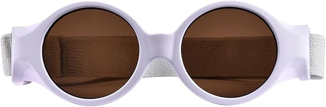 Béaba, Baby Sunglasses 0-9 Months, 100% UV Protection - CAT 4, Side Protection, Optimal Comfort, Adjustable Elastic Band, Glee Collection, Lilac