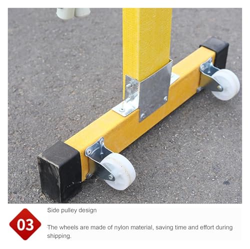 Barrera de tráfico plegable retráctil con ruedas, puerta de seguridad móvil expandible, sistema de barrera portátil industrial, control de acceso flexible a la entrada, fácil configuración y