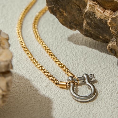 Collier pendentif argent acier inoxydable chaîne vintage
