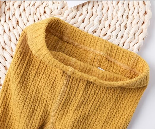 BGMINGYI Pack of 5 Baby Girls Leggings Tights Ruffle Footless Pantyhose Toddler Cable Knit Cotton Long Pants Stockings (L(3-5T), Light Pink, Light Grey, Dark Purple, White, Ginger)