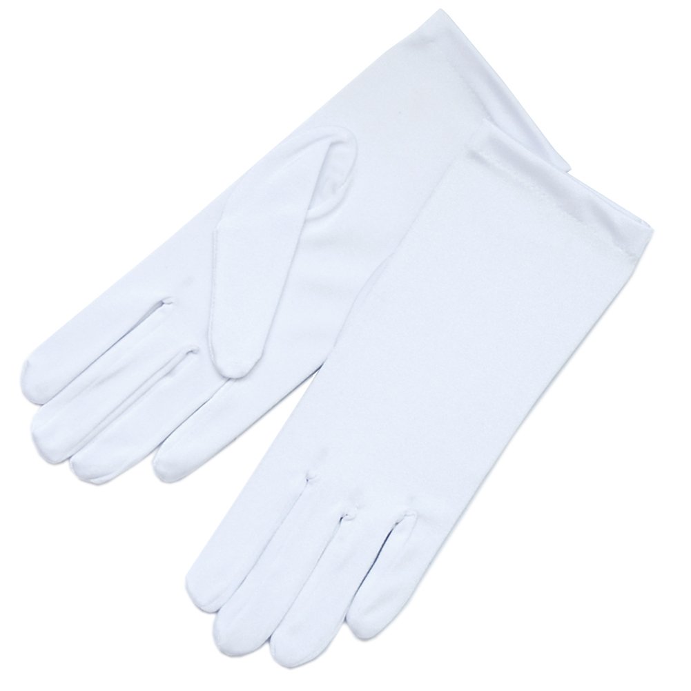 ZaZa Bridal4-Way Stretch Matte Satin Dress Gloves Wrist Length 2BL