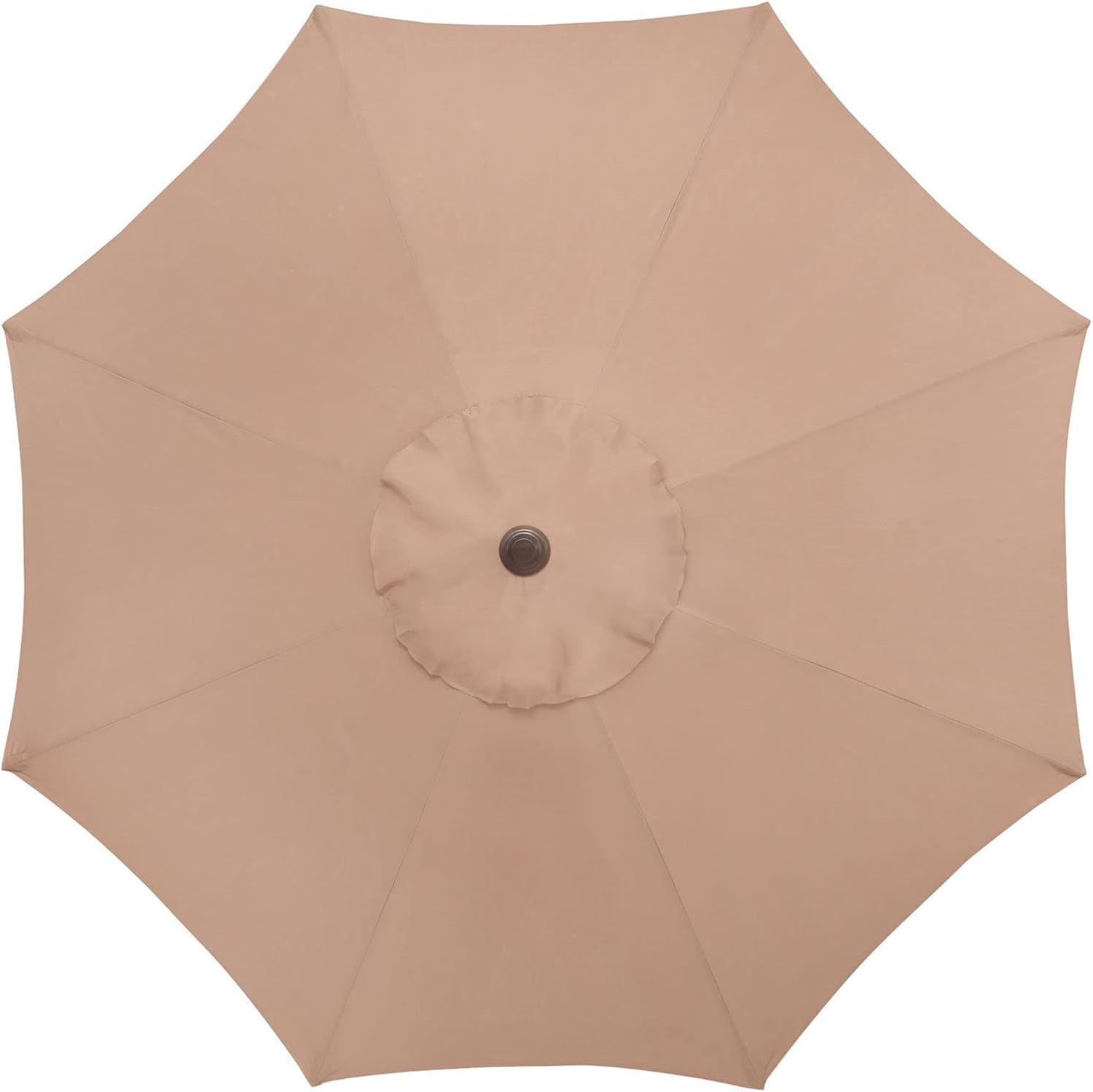 BrylaneHome Outdoor 9FT Tilt-And-Crank Umbrella With 8 Sturdy Steel Ribs Heavy Duty Fade-Resistant Tilting Shade Patio Garden Backyard Décor Pool Home