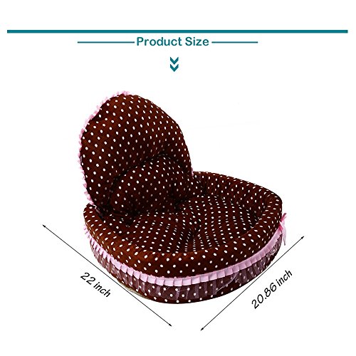 Prinzessin Hundebett Abnehmbar Tierbett Weich Gepolstert Hundebett Hundesofa Korb Lace Princess Bed Design Haustier-Bett