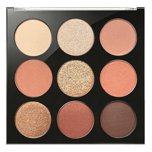 Océane Neutral Eyeshadow Palette 9 Colors, Long-Lasting Natural-Looking Eye Makeup, Velvety & Silky Finishes, Highly Pigmented Mattes, Shimmers & Glitter Vegan & Cruelty-free