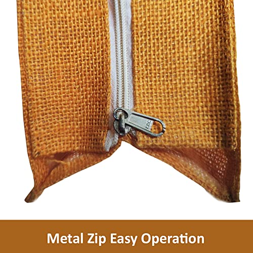 Image of Mats Avenue Hand Crafted Extra Large Jute Shopping Bag Multi Purpose for Shopping Travel, Picnic and Many More 50X44X15 CM Color May Vary