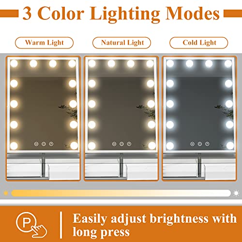 Espejo de Maquillaje NeuType con Luces y 12 Bombillas miniatura 5