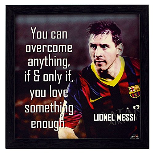 Image of Indianara 4 Piece Set of Framed Wall Hanging Football Wall Art Quotes Decor(1169) Art Prints 8.7 inch X 8.7 inch Without Glass