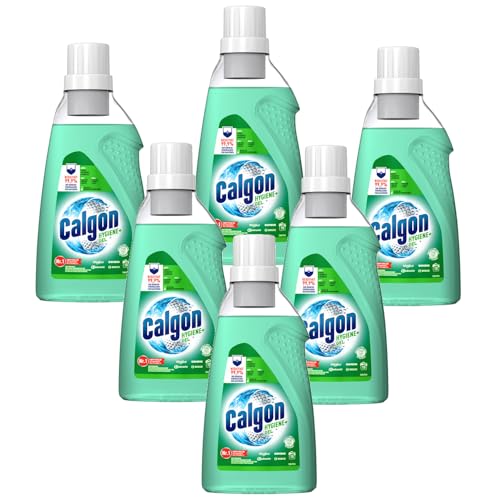Calgon Hygiene+ Gel – Ablandador de agua antibacteriano para la lavadora (6 x 750 ml)
