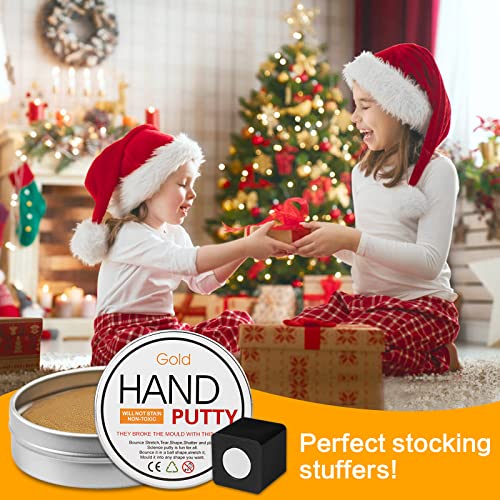 Arfun Magnetic Slime Putty, Soft Magic Slime Hand Therapy Putty Fidget Game Stress Relief Thinking Educational Toy With Upgraded Magnet Christmas Birthday Gift For Kids Adults (Gold) #TOP1