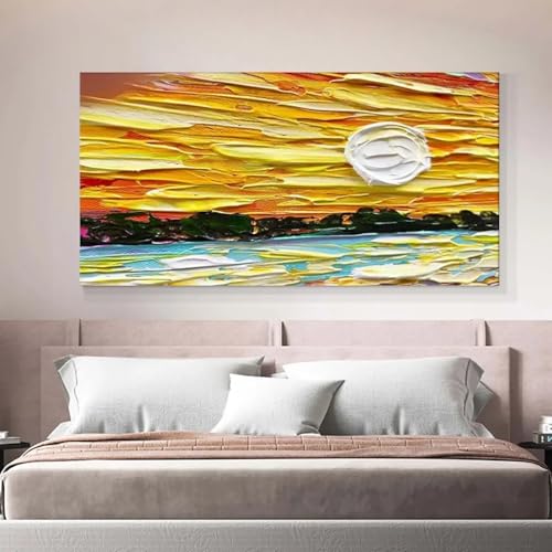 Toile colorée paysage marin XBTYKPB art mural abstrait de haute qualité