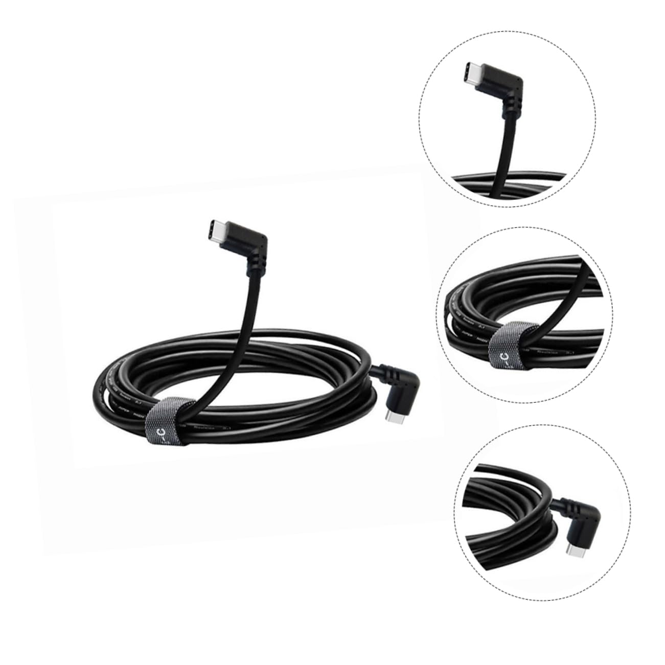 Housoutil 3 Pz oculusquestvrlinkcabledp di ricarica rapida da 3 m cavo di tipo c cavo USB c addominali Black