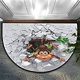 Saugfähiges Material: Die Fußmatte ist aus hochwertigem Mikrofasergewebe. Hergestellt aus drei Schichten von Materialien. Es fühlt sich weich an und kann gewaschen werden. Wasserabsorbierendes Superfasergewebe hilft, Schmutz, Feuchtigkeit, Schutt, Staub und Schmutz zu absorbieren und den Boden sauber zu halten.