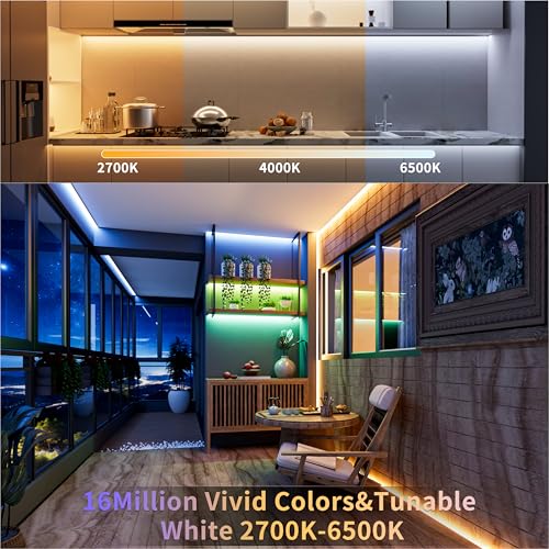 Tira de luces LED COB RGB+CCT 20ft PAUTIX miniatura 5