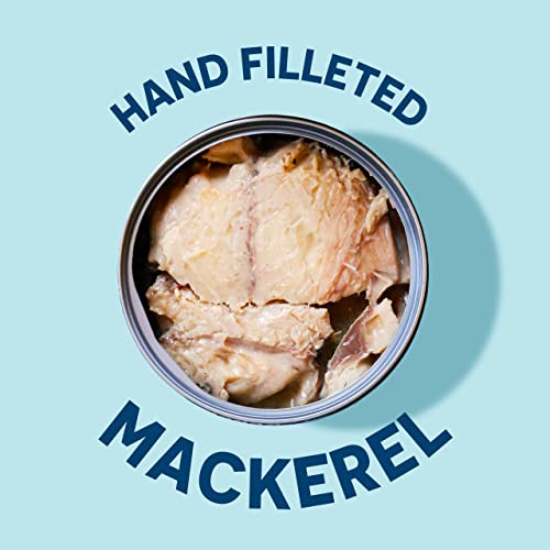 Image of Wild Planet Wild Pacific Mackerel Fillets (SABA), Skin-On & Boneless, Delicious & Sustainable, Tinned Fish, 5 oz, (Pack of 12)
