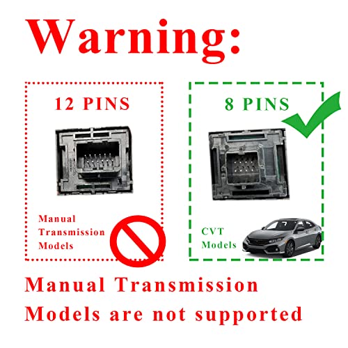 Ruiwen Hdbs003 Electronic Auto Hand Brake Button Parking Switch 8 Pins Compatible With Honda Civic 2016-2021 Warning:manual Transmission Models Not Supported #TOP1