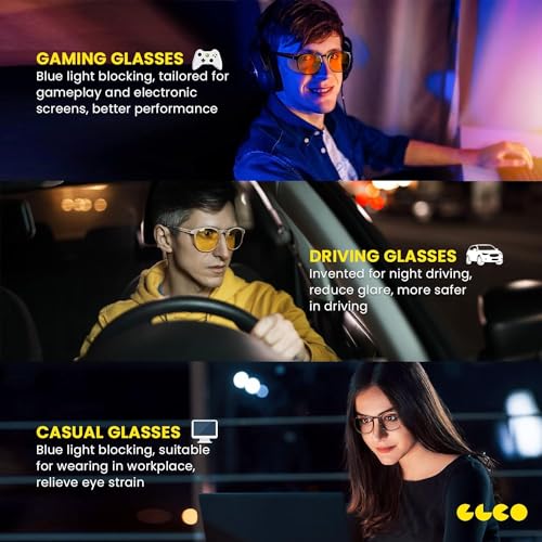Image of IBOANN Chic & Comfy Blue Light Glasses for Women - 3-Pack Round Frames, Screen-Ready Style with UV Protection Coating