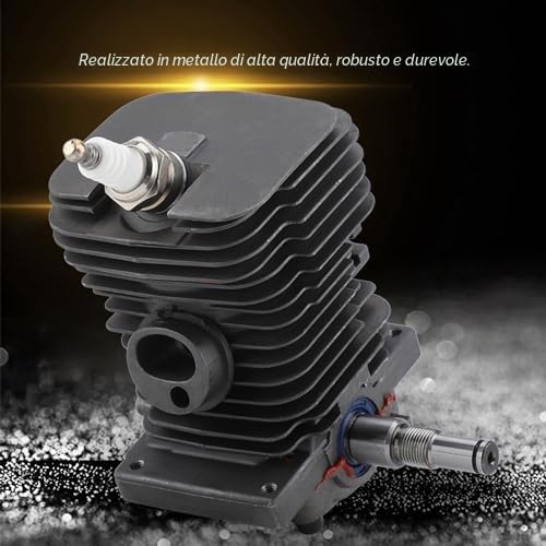 Eujgoov Set Albero Motore cilindrico di Ricambio ad Alte Prestazioni per Motosega MS180, 38 mm