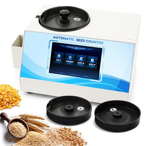 CGOLDENWALL 3Plate Automatic Multi-functions Touchscreen Seeds Counter Machine With Data Storage, Adjustable Speed/Brightness, High Precision Counting for Various Shapes Cereals Seeds Grain